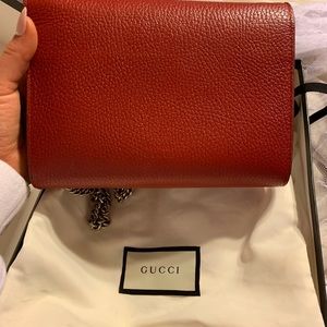 Gucci Bags - Gucci Leather Crystal Dionysus Flap bag Red Gucci Bags - Gucci Leather Crystal Dionysus Flap bag Red